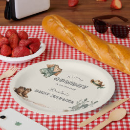 Plato De Papel Baby Shower de ropa de vaquero occidental