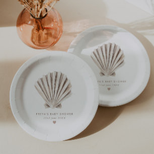 Plato De Papel Baby Shower de Shell