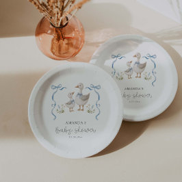 Plato De Papel Baby Shower de Silly Goose