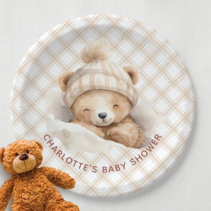 Plato De Papel Baby Shower de Snuggle Bear