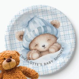 Plato De Papel Baby Shower de Snuggle Bear