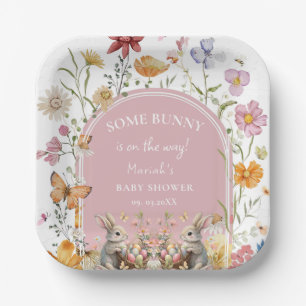 Plato De Papel Baby Shower de Some Bunny Easter Wildflower