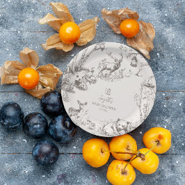 Plato De Papel Baby Shower de Woodland Animals