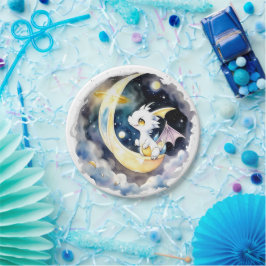 Plato De Papel Baby Shower del dragón místico