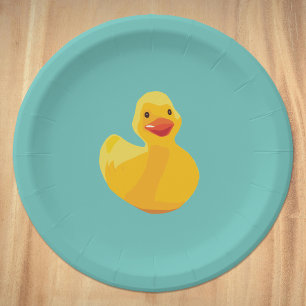 Plato De Papel Baby Shower del duque de goma