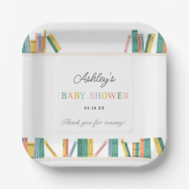 Plato De Papel Baby Shower del libro de historias sobre temas