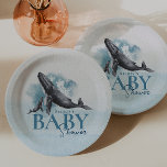 Plato De Papel Baby Shower del océano ruso moderno<br><div class="desc">Presentamos nuestros modernos platos rústicos de papel para bebés en el océano, un diseño cautivador que combina con gusto elementos tropicales con encanto minimalista. Esta invitación única capta la esencia de un tema submarino, con suaves tonos acuáticos de azul y gris con criaturas marinas. Su estilo informal pero sofisticado atrae...</div>