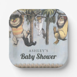 Plato De Papel Baby Shower Donde los Monstruos Bailan