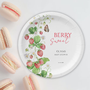 Plato De Papel Baby Shower Dulce de Fresa