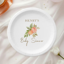 Plato De Papel Baby Shower dulce de fruta de bollitos
