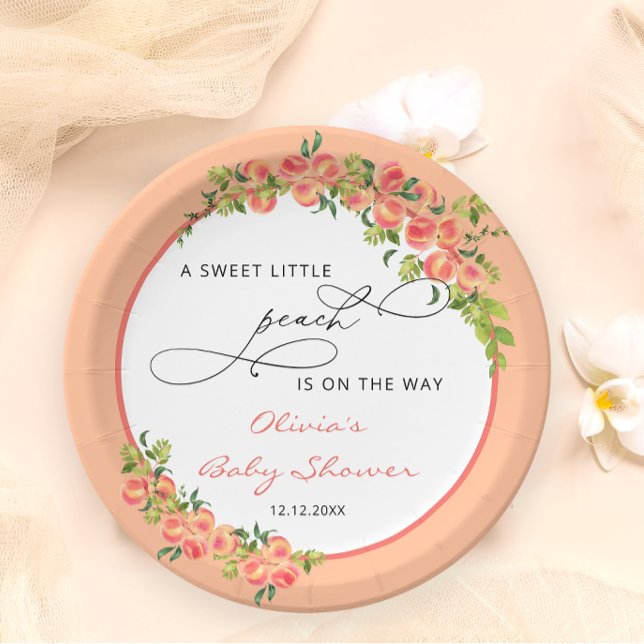 Plato De Papel Baby Shower dulce y dulce moderno (Subido por el creador)