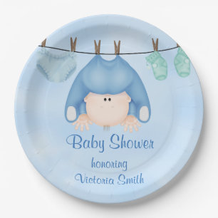 Plato De Papel Baby Shower es un bebé del muchacho
