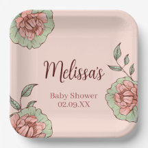 Baby Shower Floral rosa