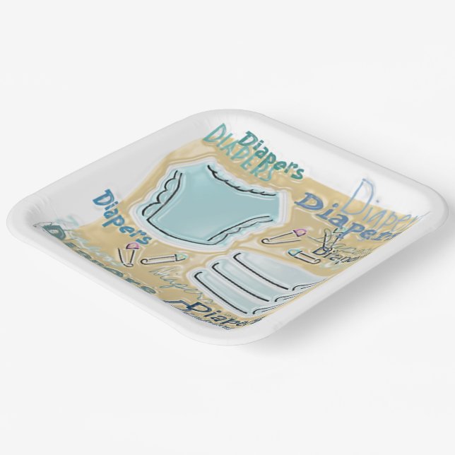 Plato De Papel Baby Shower Graphics (Angular)