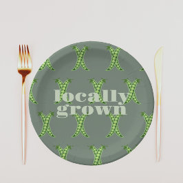 Plato De Papel Baby Shower local | SAGE de bloques de color