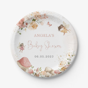 Plato De Papel Baby Shower Magic Fairy Garden