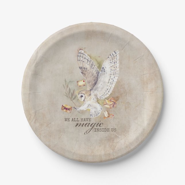 Plato De Papel Baby Shower mágico o cumpleaños (Anverso)