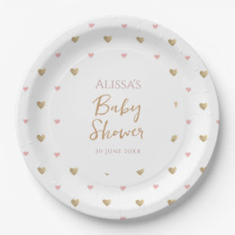 Plato De Papel Baby Shower moderno de moda
