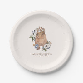Plato De Papel Baby Shower Neutral Boho Nursery