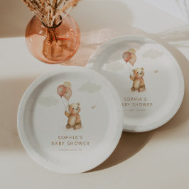 Plato De Papel Baby Shower neutral de espera temprana