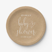 Baby Shower neutral de género de Boho Rustic Kraft