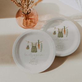 Plato De Papel Baby Shower Neutral de género de crecimiento local