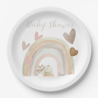 Plato De Papel Baby Shower neutro en género