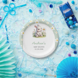 Plato De Papel Baby Shower neutro en género conyugal