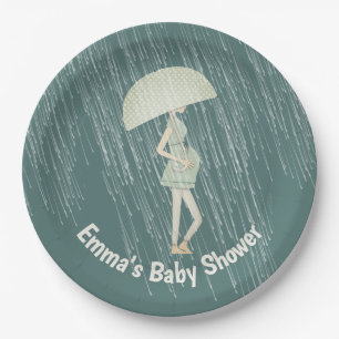 Plato De Papel Baby Shower New Mom