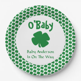Plato De Papel Baby Shower O'Baby St Patrick's Day