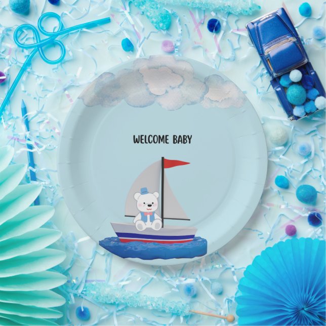 Plato De Papel Baby Shower Paper Plates (Fiesta)