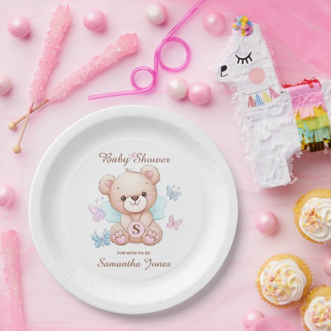 Plato De Papel Baby Shower personalizado (Fiesta)