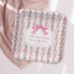 Plato De Papel Baby Shower Pink Bow Love Shack<br><div class="desc">Pink Bow Love Shack Baby Shower Napkins</div>