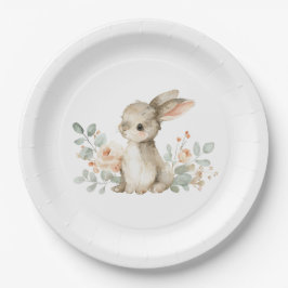 Plato De Papel Baby Shower Plates Bunny Themed Baby Shower