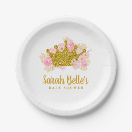 Plato De Papel Baby Shower Princess Fairytale