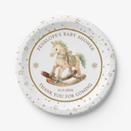 Plato De Papel Baby Shower Rocke Horse Gracias