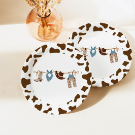 Plato De Papel Baby Shower Rodeo Western Cowboy