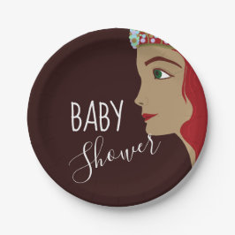 Plato De Papel Baby Shower Rojo Princesa