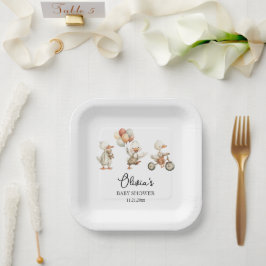 Plato De Papel Baby Shower Silly Goose