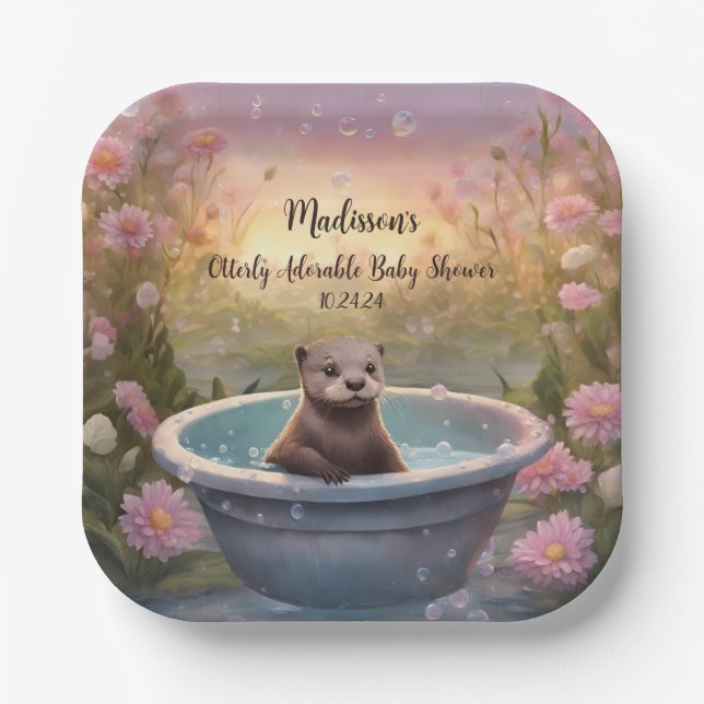 Plato De Papel Baby Shower totalmente adorable (Anverso)