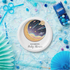 Plato De Papel Baby Shower Twinkle Simple Stars