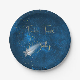 Plato De Papel Baby Shower Twinkle Twinkle Stars