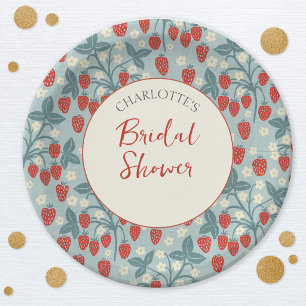 Plato De Papel Baby Shower Vintage de Fresa