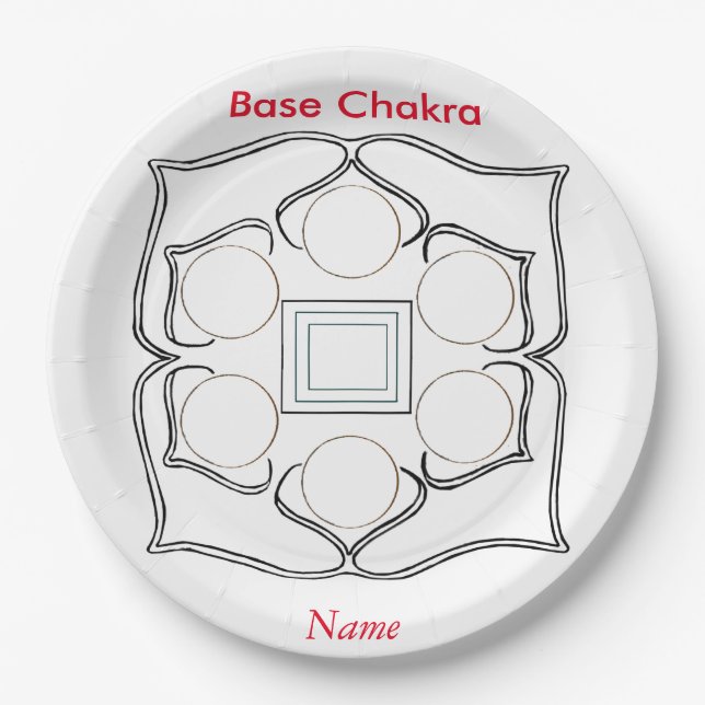 Plato De Papel Bace Chakra para un taller (Anverso)