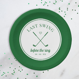 Plato De Papel Bachelorette de Golf Last Swing