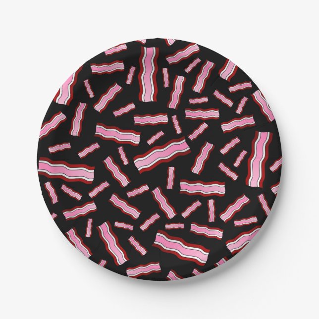 Plato De Papel Bacon negro (Anverso)