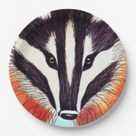 Plato De Papel Badger