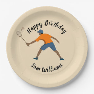 Plato De Papel Badminton