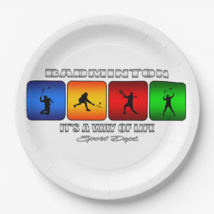 Plato De Papel Bádminton fresco es una manera de vida