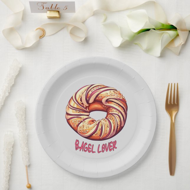 Plato De Papel Bagel Lover (Boda)